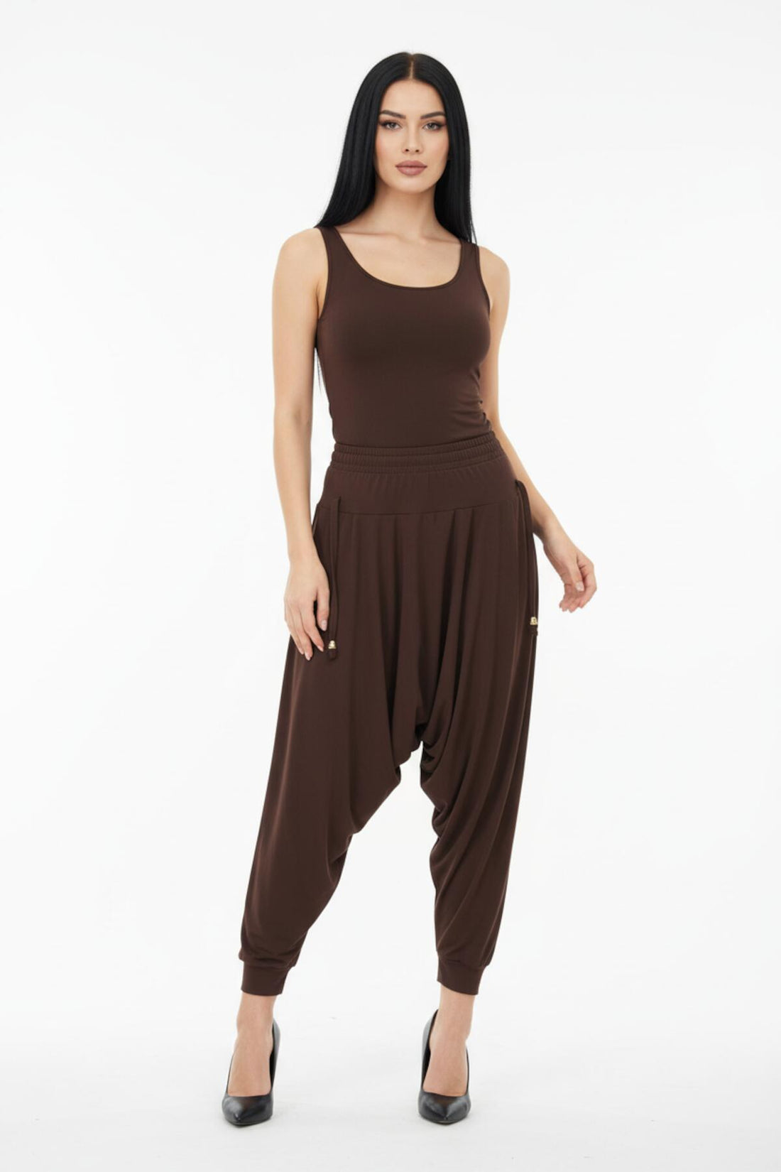Pantalon Sandy Grande Taille — Marron