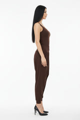 Pantalon Sandy Grande Taille — Marron