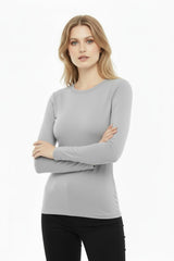Blouse Col Rond — Gris