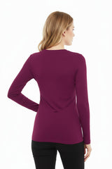 Blouse Col Rond — Prune