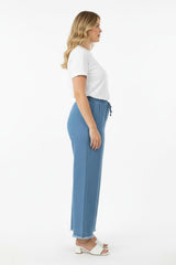 Jean Large Grande Taille En Denim Léger — Bleu