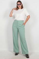 Pantalon Large Grande Taille — Menthe