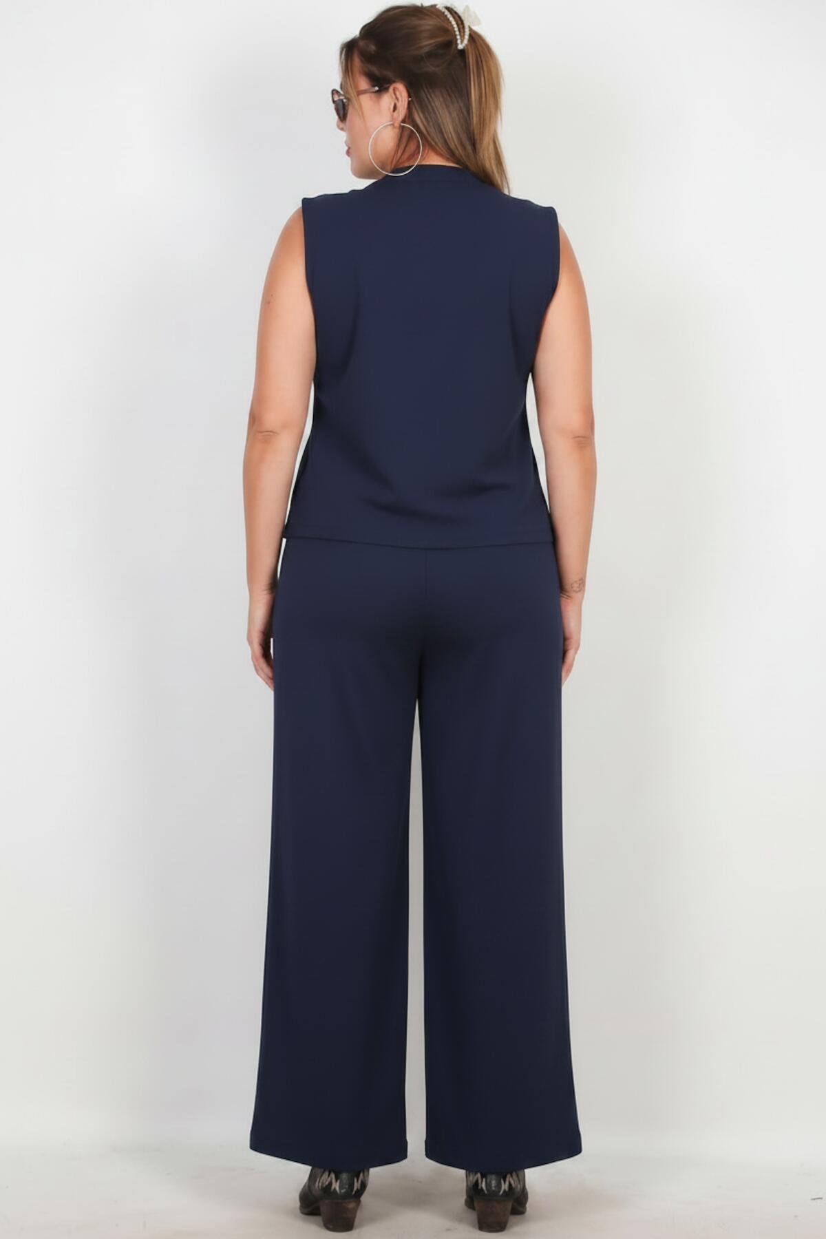 Plus - Size Giletset In Marine