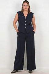 Ensemble Gilet Marine Grande Taille