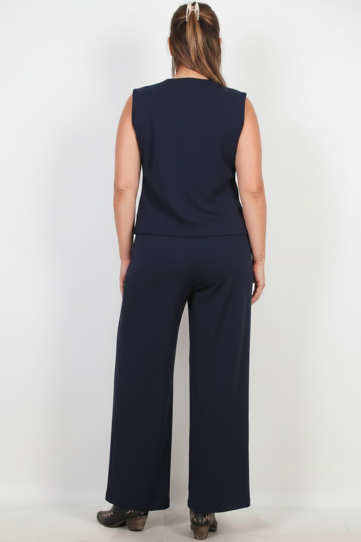 Plus - Size Giletset In Marine