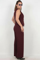 Ensemble Gilet Bordeaux — Grandes Tailles