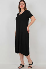 Robe Oversize Avec Poches Latérales — Noir
