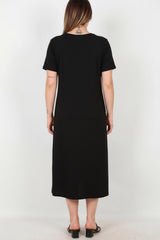 Robe Oversize Avec Poches Latérales — Noir
