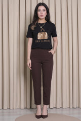 T‑Shirt Motif Sac Orné De Strass — Noir