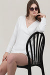 Muslin Wrap Kimono Tunic — White