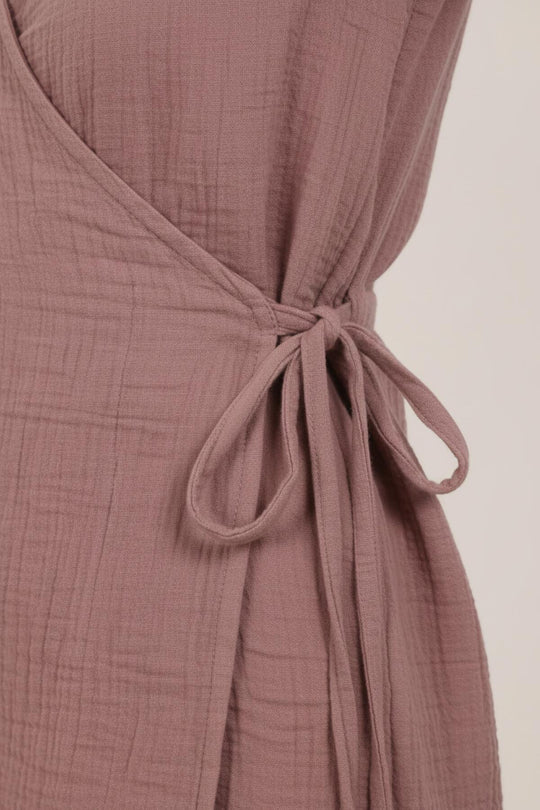 Mousseline Wikkel Kimono - Tuniek — Roze