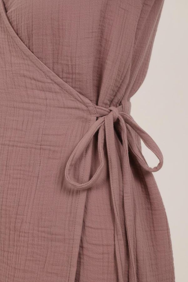 Muslin Wrap Kimono Tunic — Pink