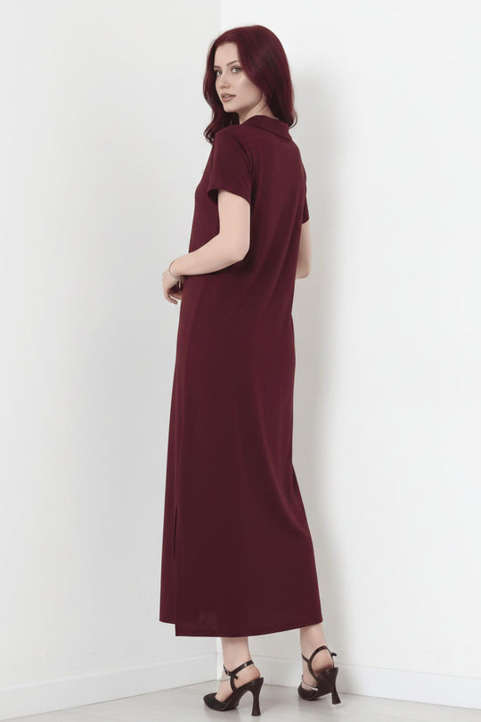 Pruim Maxi - Jurk Met Kraag En Split