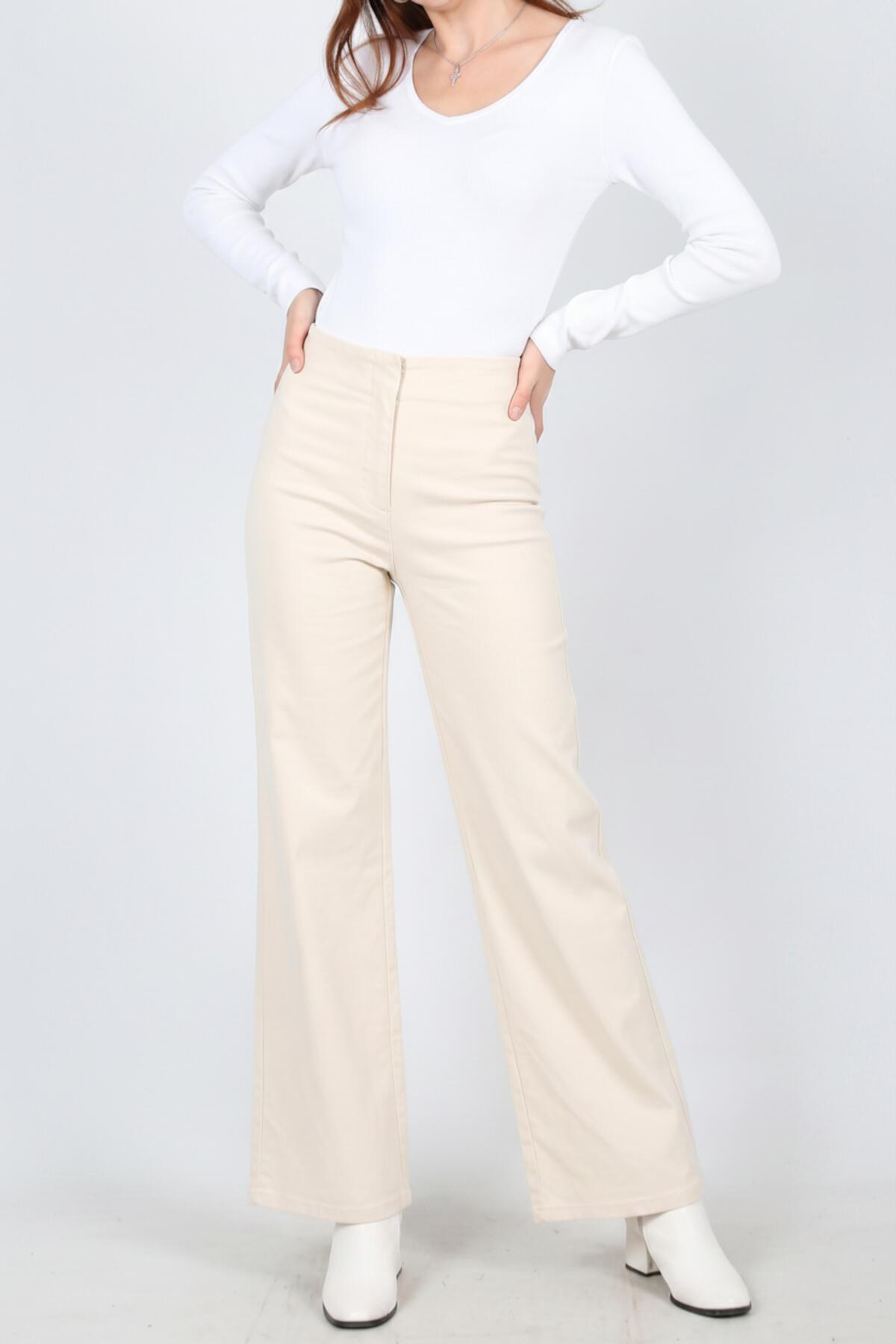 Palazzo - Jeans Met Elastische Taille — Denim