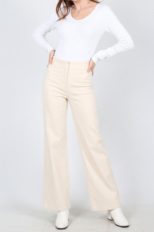 Palazzo - Jeans Met Elastische Taille — Denim