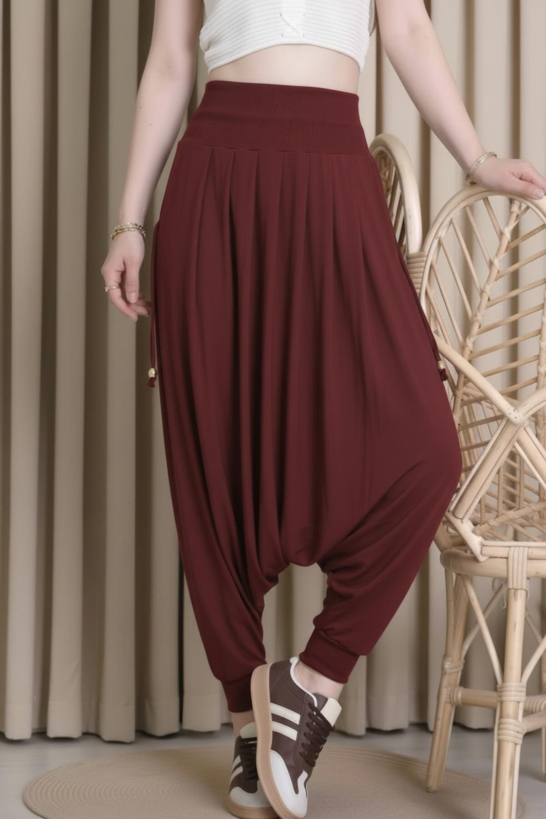 Pantalon Sandy Ballon — Bordeaux