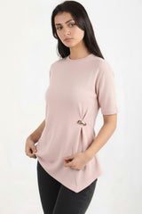 Blouse Avec Détail Accessoire — Rose