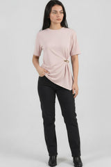Blouse Avec Détail Accessoire — Rose