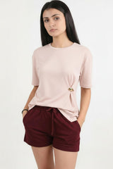 Blouse Avec Détail Accessoire — Rose