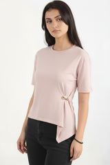 Blouse Avec Détail Accessoire — Rose