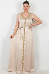 Robe Brodée Grande Taille — Crème
