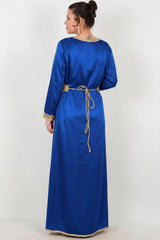 Robe Brodée Grande Taille — Bleu Roi