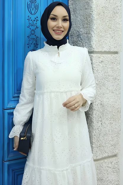 Langes Kleider Abaya Hijab Kleid Damen  - NELB0007D4655EKR