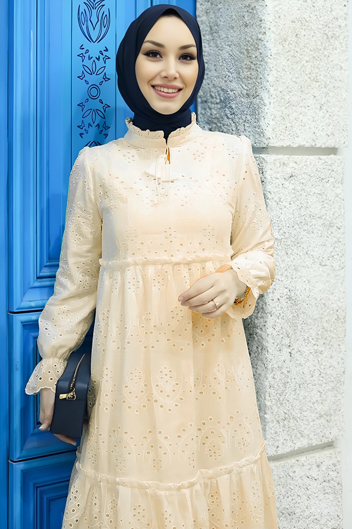 Langes Kleider Abaya Hijab Kleid Damen  - NELB0007D4655KRM