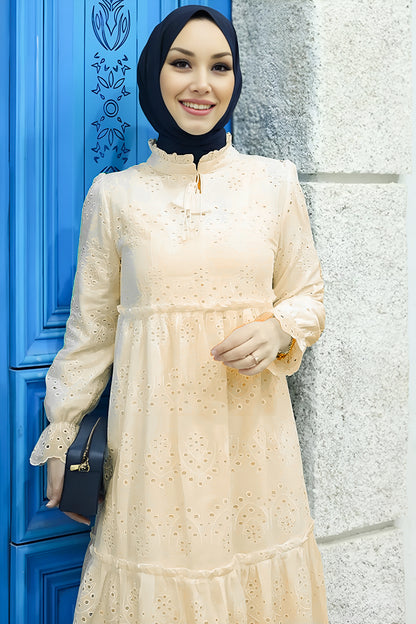 Langes Kleider Abaya Hijab Kleid Damen  - NELB0007D4655KRM