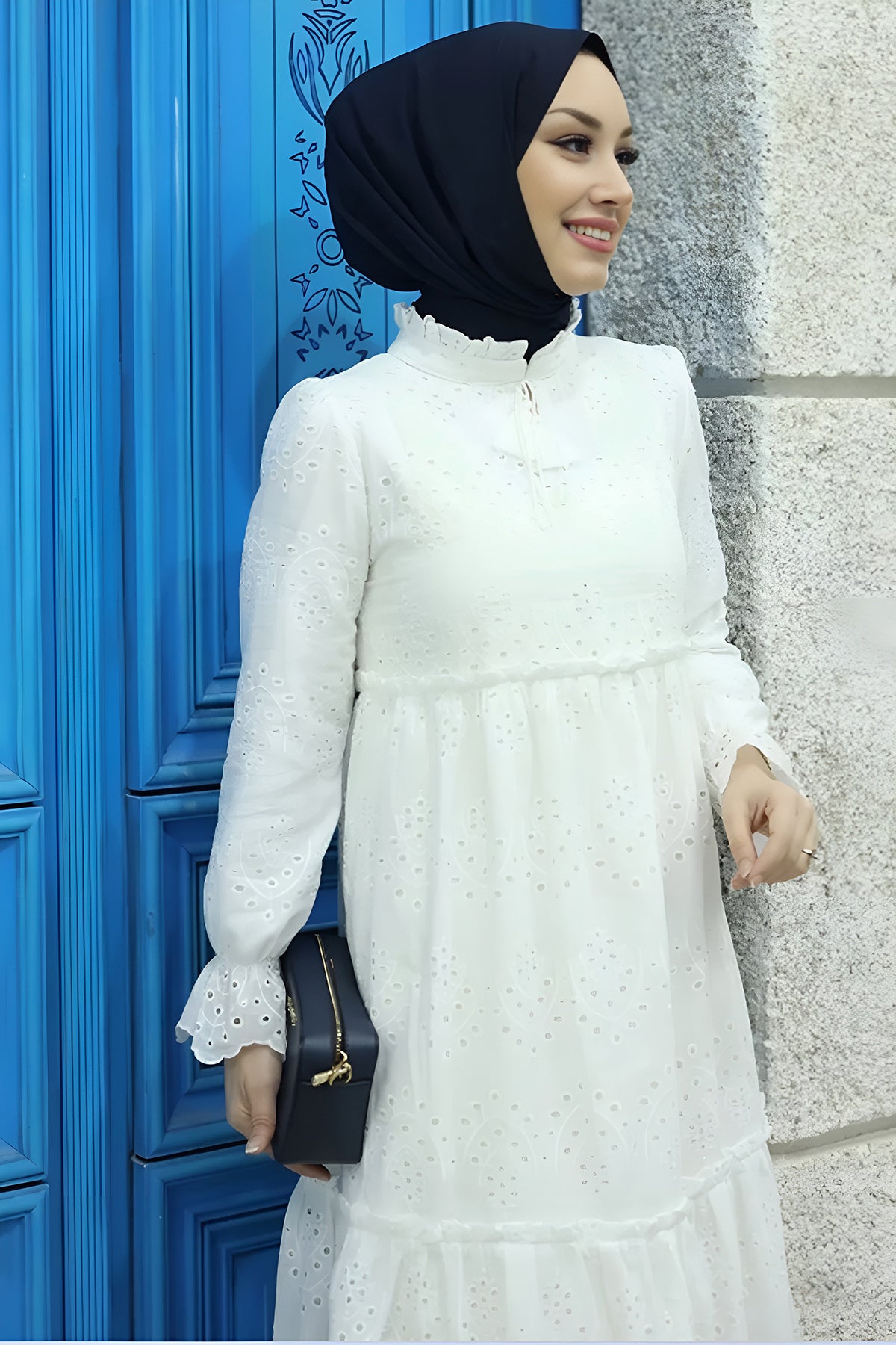 Langes Kleider Abaya Hijab Kleid Damen  - NELB0007D4655EKR