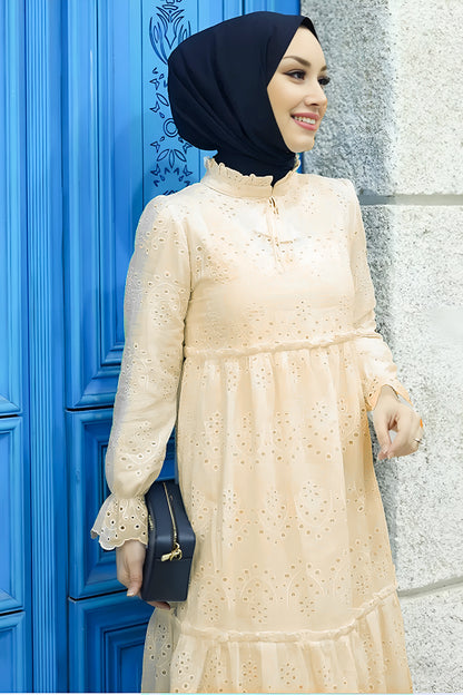 Langes Kleider Abaya Hijab Kleid Damen  - NELB0007D4655KRM