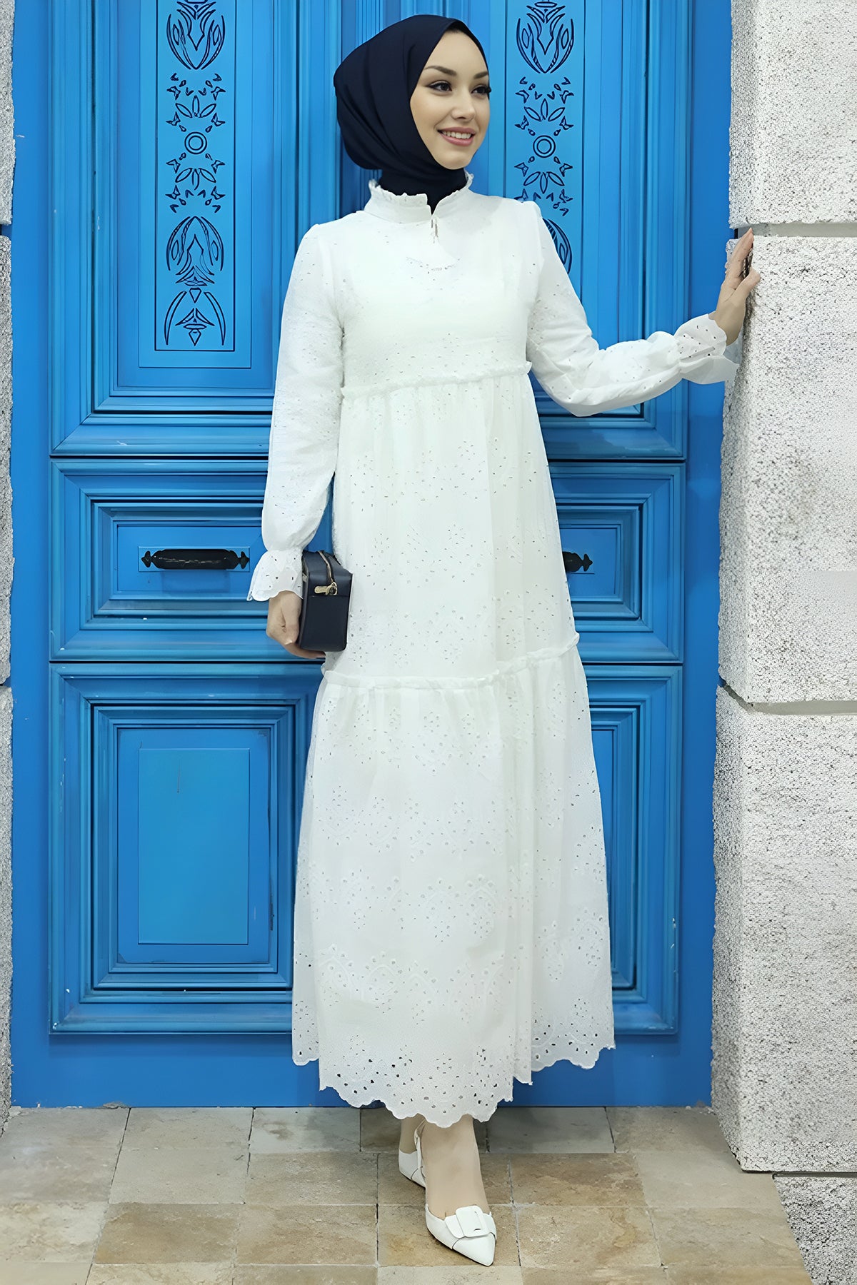 Langes Kleider Abaya Hijab Kleid Damen  - NELB0007D4655EKR