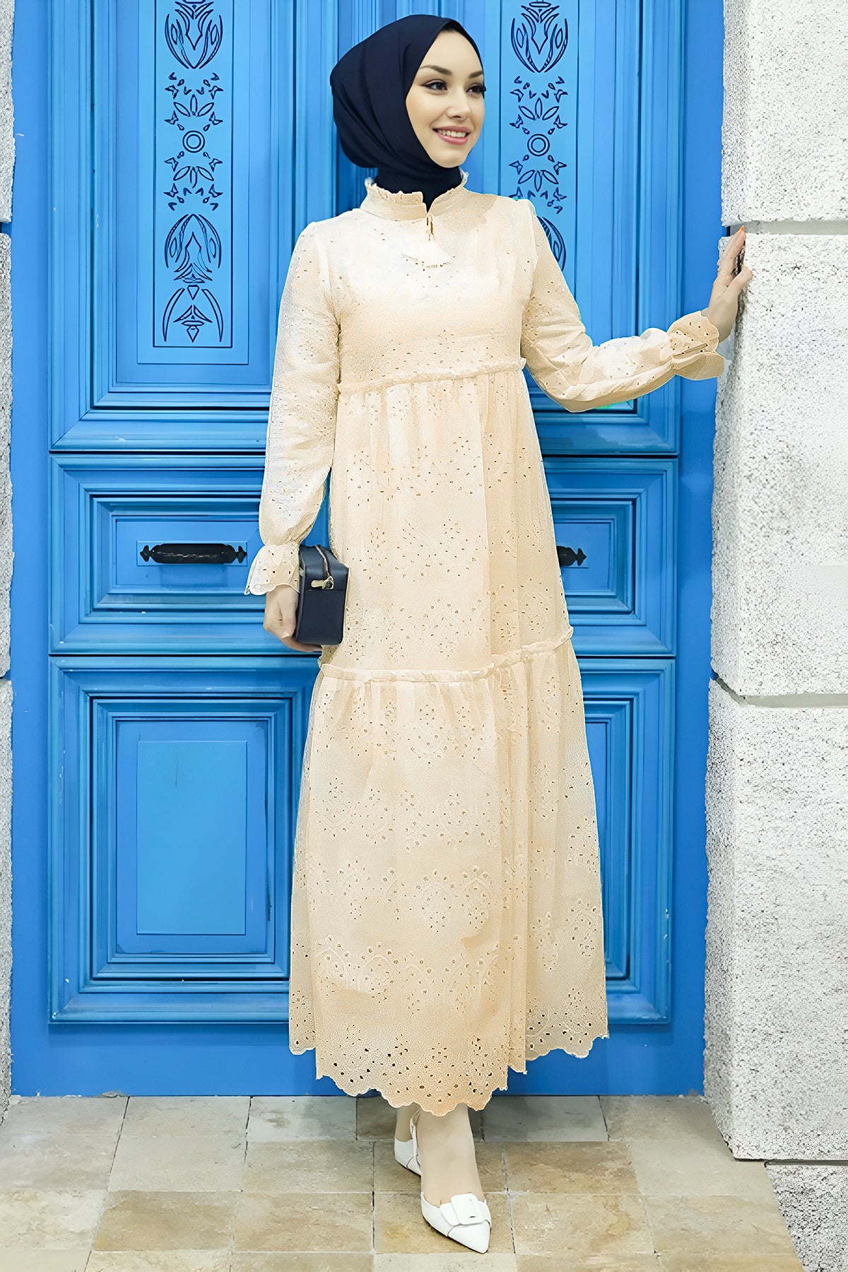 Langes Kleider Abaya Hijab Kleid Damen  - NELB0007D4655KRM