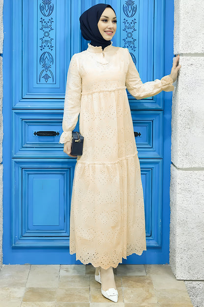 Langes Kleider Abaya Hijab Kleid Damen  - NELB0007D4655KRM