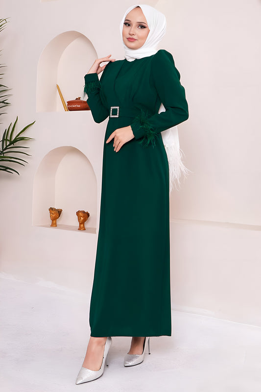 Langes Kleider Abaya Hijab Kleid Damen- NELB0007D4671ZMT