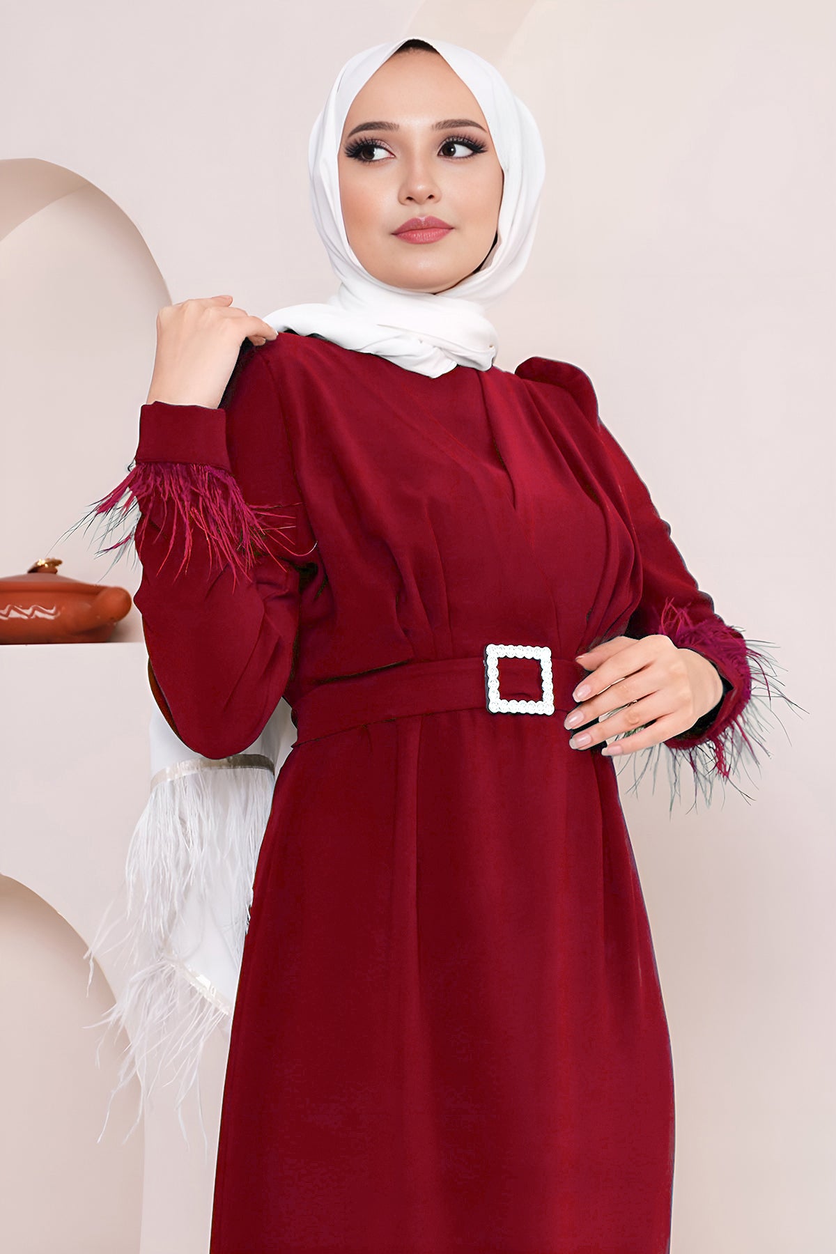 Langes Kleider Abaya Hijab Kleid Damen - NELB0007D4671BRD