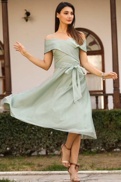 Korte midi-jurk zomerjurk voor dames - NELB0553D8787YŞL