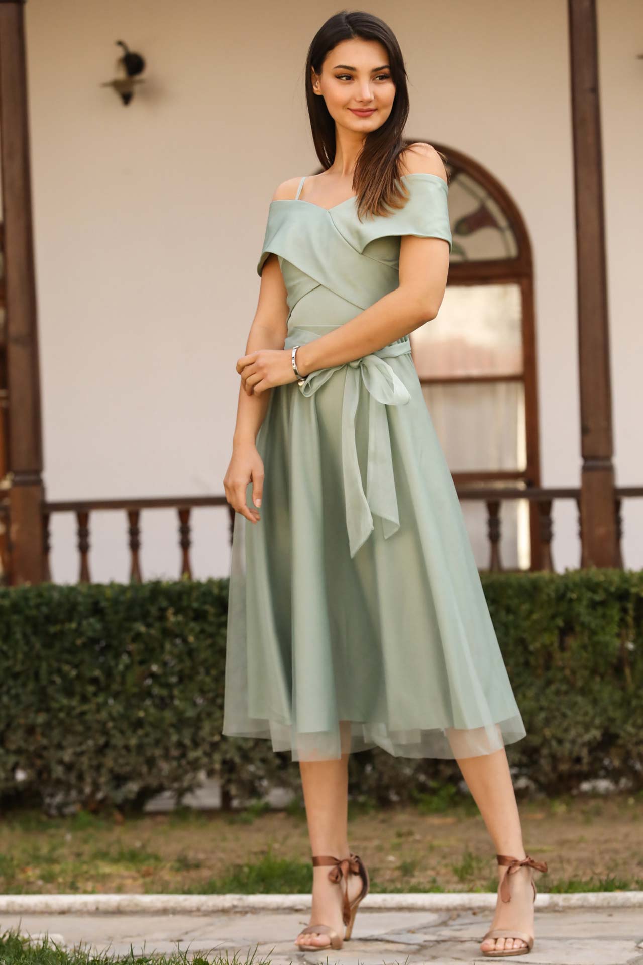 Korte midi-jurk zomerjurk voor dames - NELB0553D8787YŞL