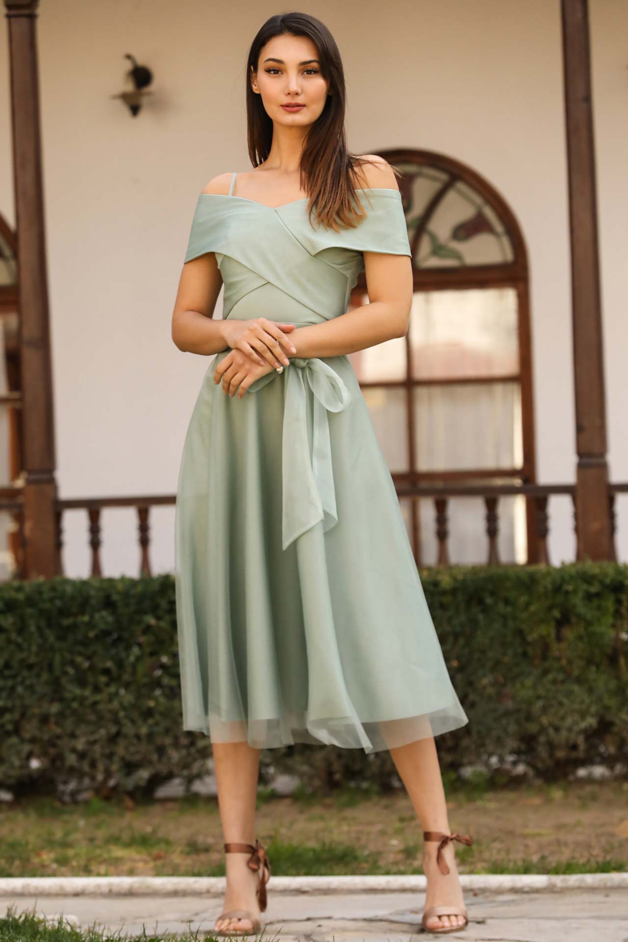 Korte midi-jurk zomerjurk voor dames - NELB0553D8787YŞL