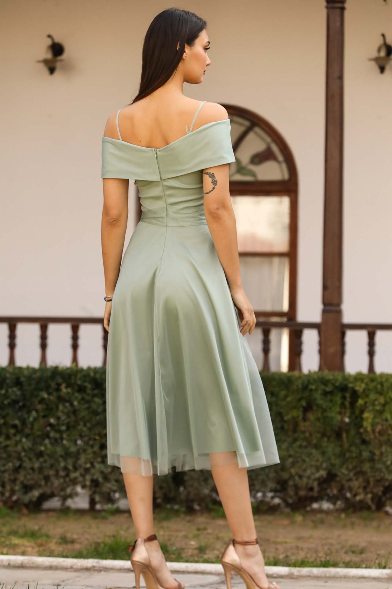 Korte midi-jurk zomerjurk voor dames - NELB0553D8787YŞL