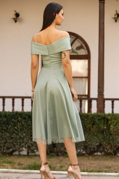 Korte midi-jurk zomerjurk voor dames - NELB0553D8787YŞL