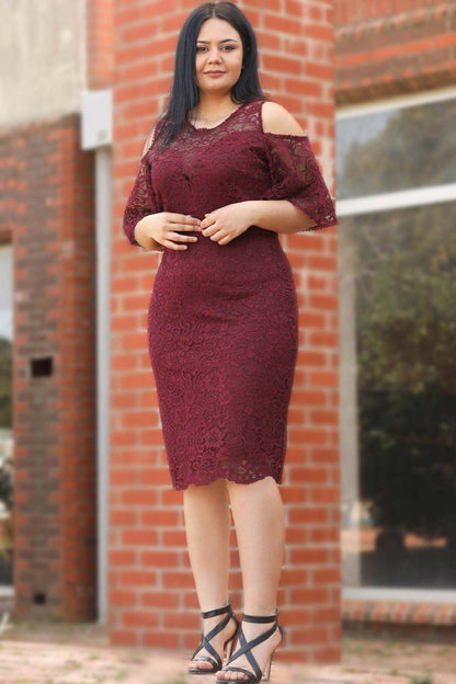 Dames midi-jurk zomerjurk voor grote maten - NELB0553D8700BRD