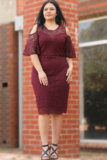 Dames midi-jurk zomerjurk voor grote maten - NELB0553D8700BRD