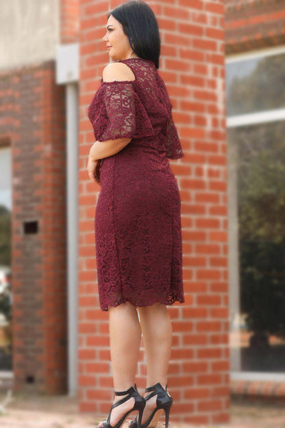 Dames midi-jurk zomerjurk voor grote maten - NELB0553D8700BRD