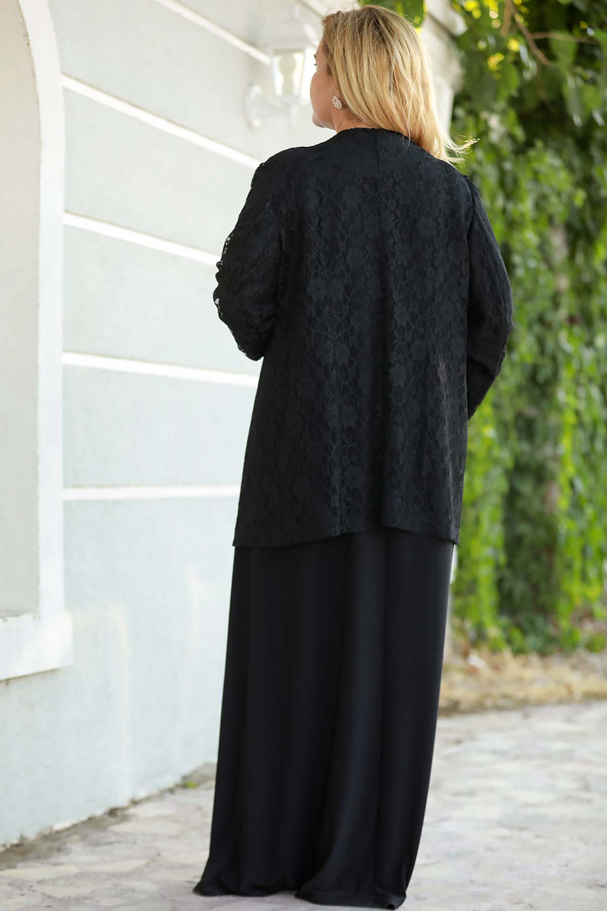 Langes Maxikleid Sommerkleid für große Größen - NTKM0408D0465SYH