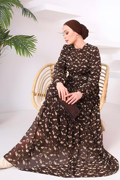 Lange jurk chiffon jurk hijab voor dames - NELB0007D4515DS8