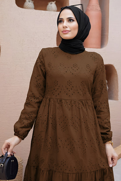 Lange jurk Abaya Hijab-jurk dames - NELB0007D4644KHV