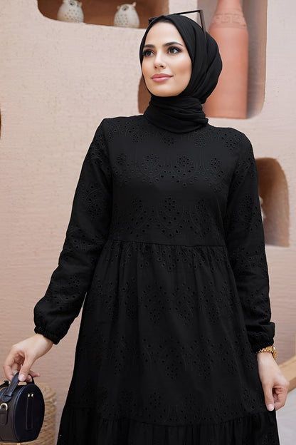 Lange jurk Abaya hijabjurk dames - NELB0007D4644SYH