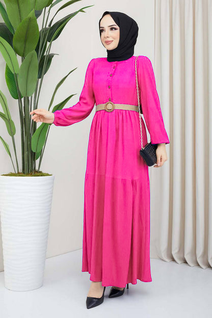 Langes Kleider Abaya Hijab Kleid Damen - NELB0007D0051PMB