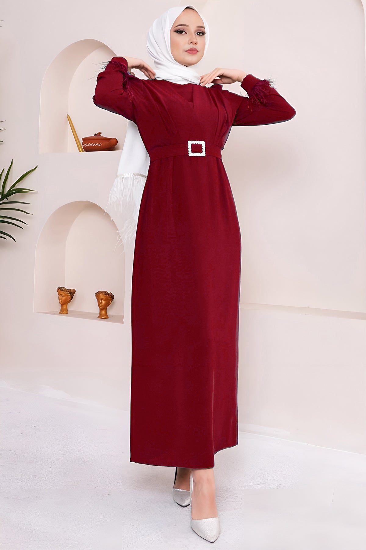 Langes Kleider Abaya Hijab Kleid Damen - NELB0007D4671BRD